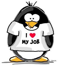 Penguin tshirt I heart my job